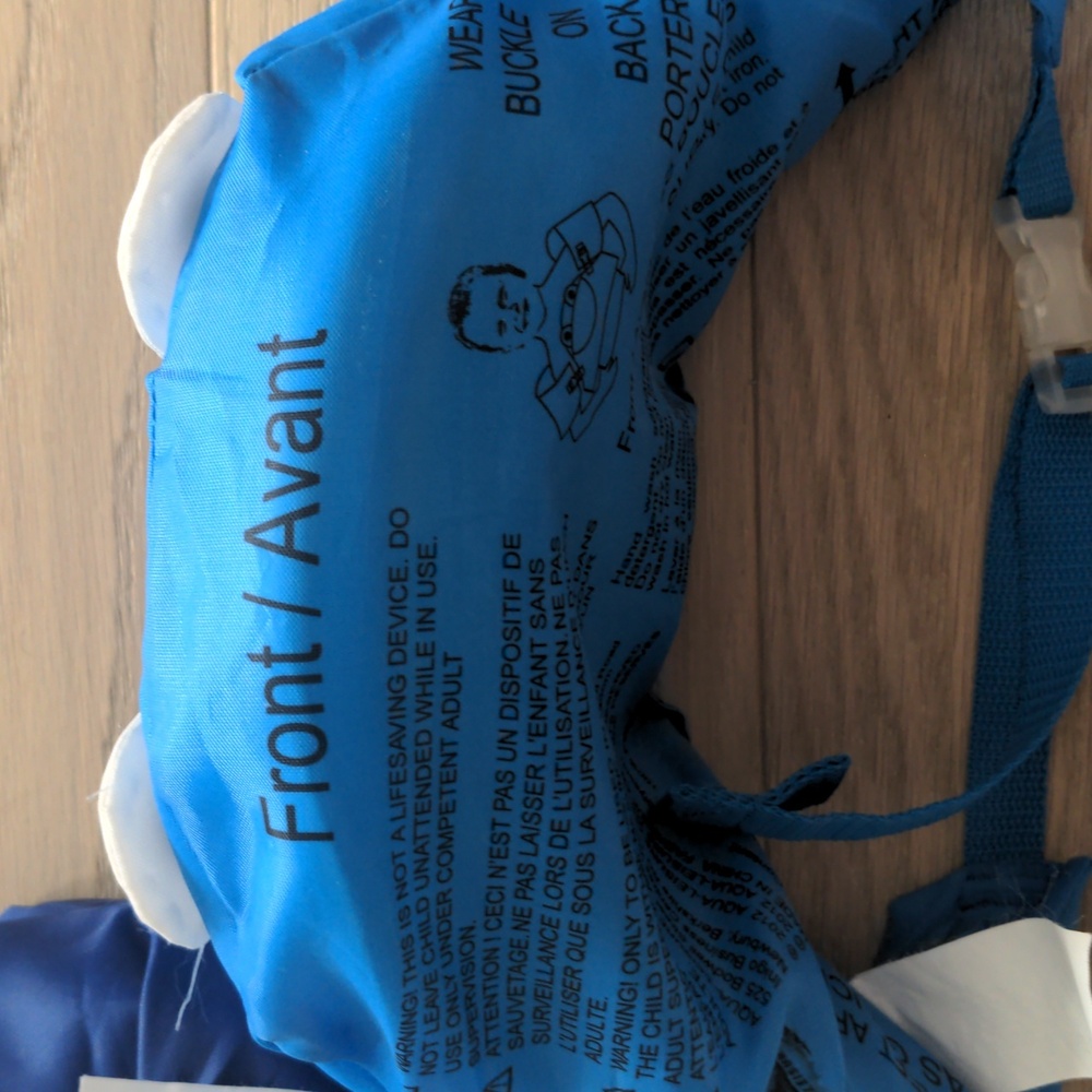 Aqua Leisure Swim School Animal floaties Aid Puddle Jumper Toddler Blue - Picture 6 of 6